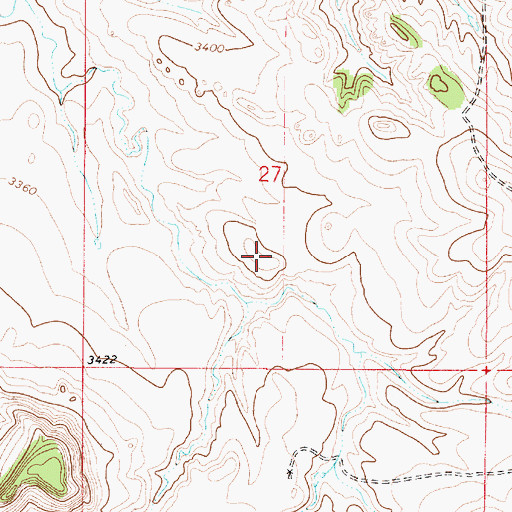 Topographic Map of 06S51E27CBCC01 Well, MT