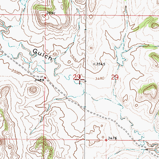 Topographic Map of 06N48E17BABA01 Well, MT