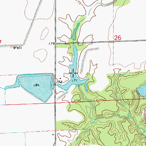 Topographic Map of Lake Wisdom, AR