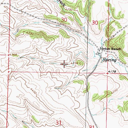 Topographic Map of 06S40E30DCCA01 Spring, MT