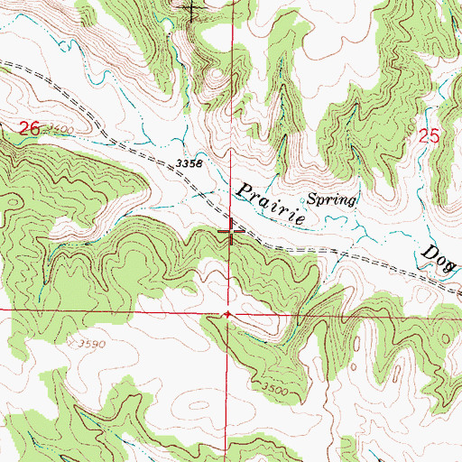 Topographic Map of 06S41E25CCBB01 Well, MT