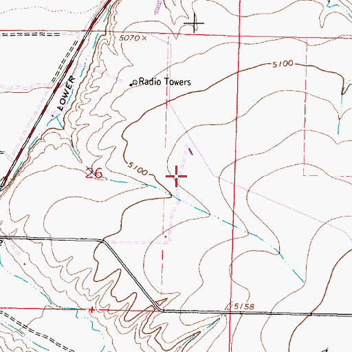 Topographic Map of 06S08W26DAB_01 Well, MT
