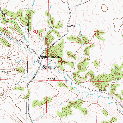 Topographic Map of 06S40E30DDAA01 Well, MT