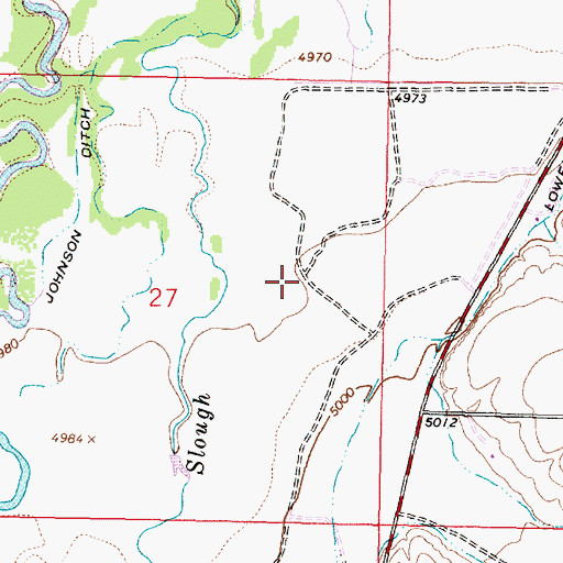 Topographic Map of 06S08W27ADC_01 Well, MT