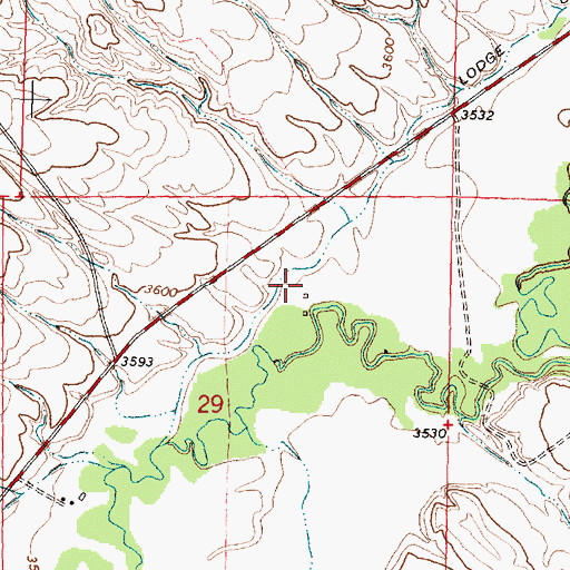 Topographic Map of 06S35E29BABB01 Well, MT