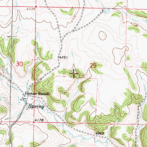 Topographic Map of 06S40E29CABA01 Spring, MT