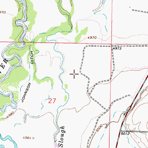 Topographic Map of 06S08W27ABD_01 Well, MT