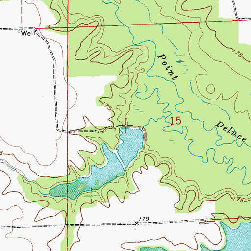 Topographic Map of Gregory Lake Dam, AR