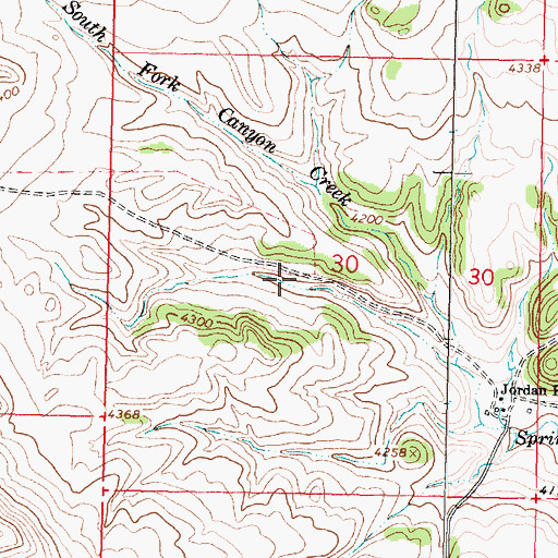 Topographic Map of 06S40E30CAAA01 Spring, MT