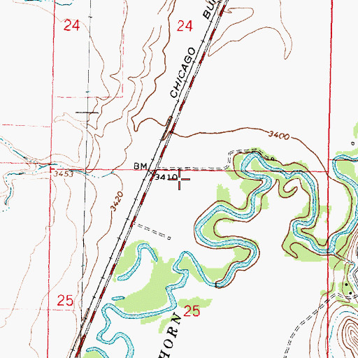 Topographic Map of 0635E25BAAA01_ Well, MT