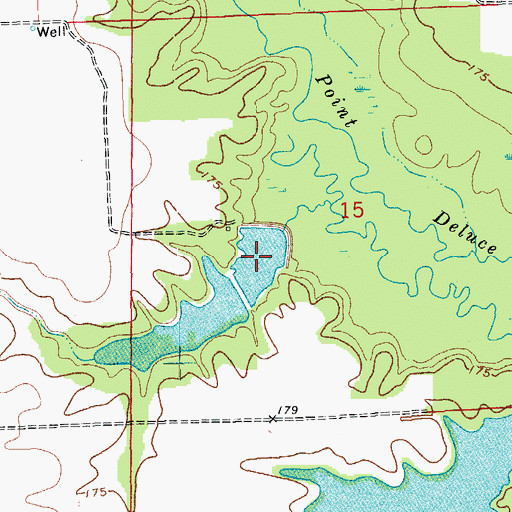 Topographic Map of Gregory Lake, AR