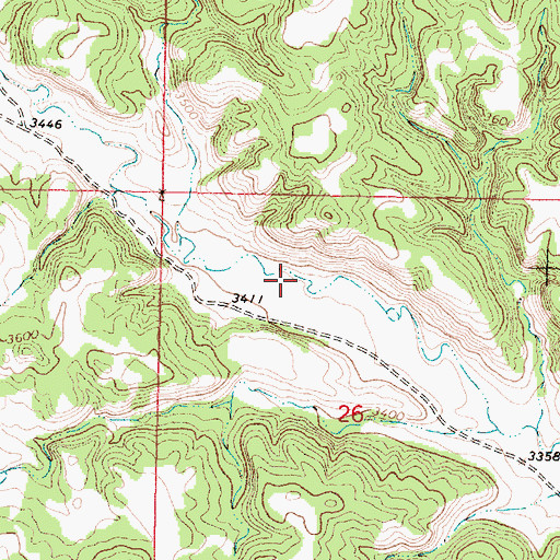 Topographic Map of 06S41E26BACC01 Well, MT