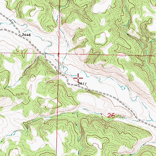 Topographic Map of 06S41E26BBDD01 Well, MT