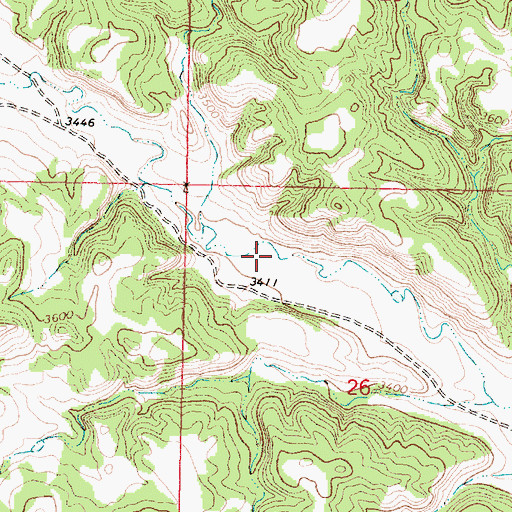 Topographic Map of 06S41E26BBDA02 Well, MT