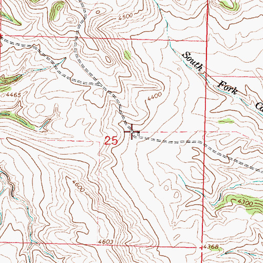 Topographic Map of 06S39E25ACD_01 Well, MT
