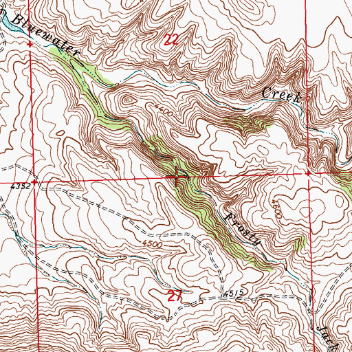 Topographic Map of 06S24E27AB__01 Spring, MT