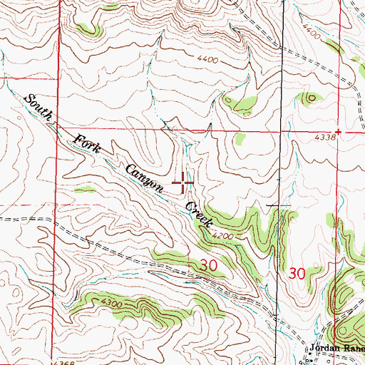 Topographic Map of 06S40E30BADD01 Spring, MT
