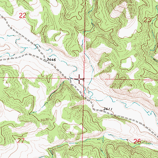 Topographic Map of 06S41E23CCCC01 Well, MT
