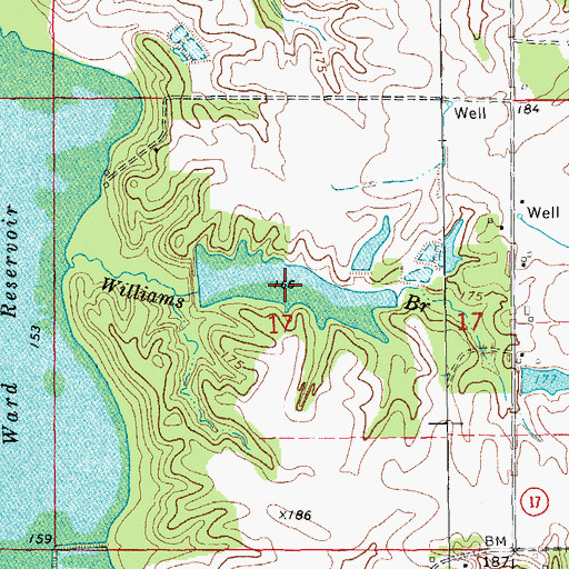 Topographic Map of Jenkins Lake, AR
