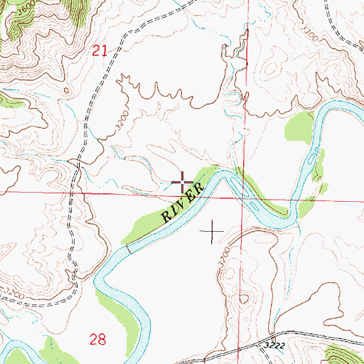 Topographic Map of 06S42E21DDCA01 Well, MT