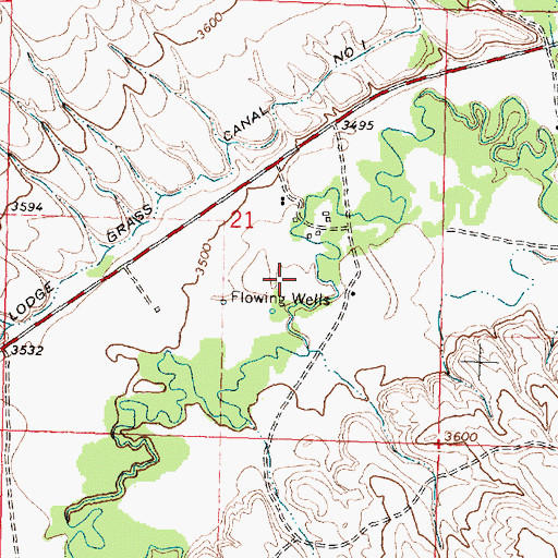 Topographic Map of 06S35E21DB__01 Well, MT