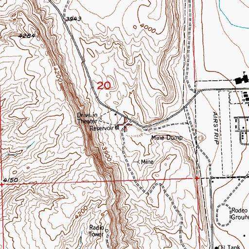 Topographic Map of 06S23E20DBDC01 Well, MT