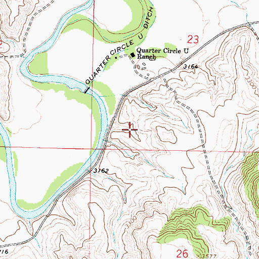 Topographic Map of 06S42E23C___01 Well, MT