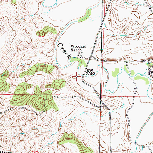 Topographic Map of 06S43E19DDBD01 Well, MT