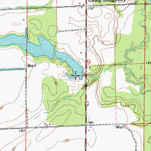 Topographic Map of La Fargue Lake Dam, AR