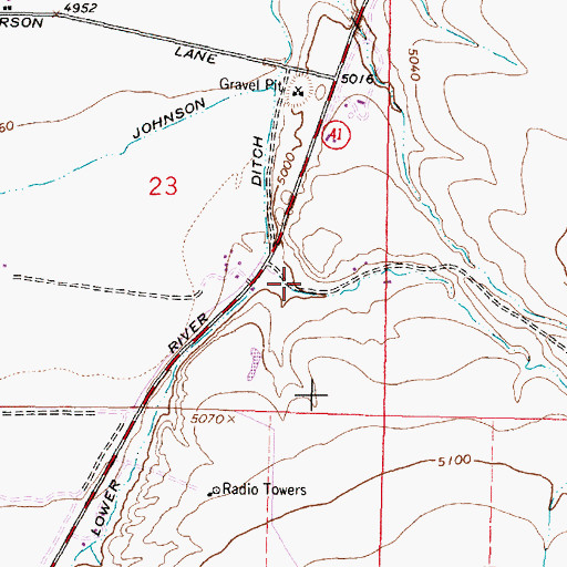 Topographic Map of 06S08W23DAC_02 Well, MT