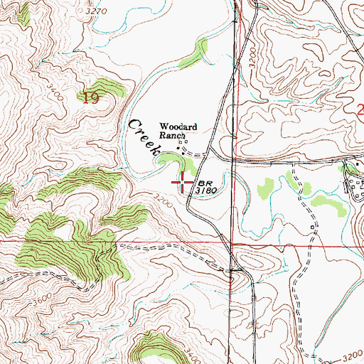Topographic Map of 06S43E19DDBA02 Well, MT