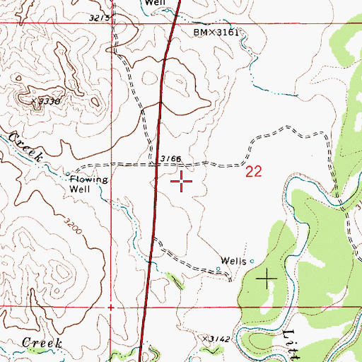 Topographic Map of 06S52E22BC__01 Well, MT