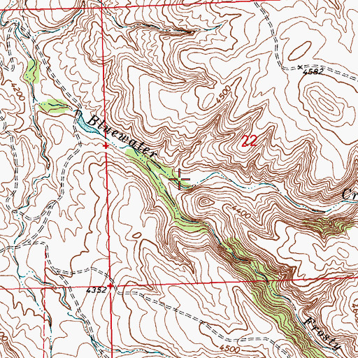 Topographic Map of 06S24E22CA__01 Spring, MT