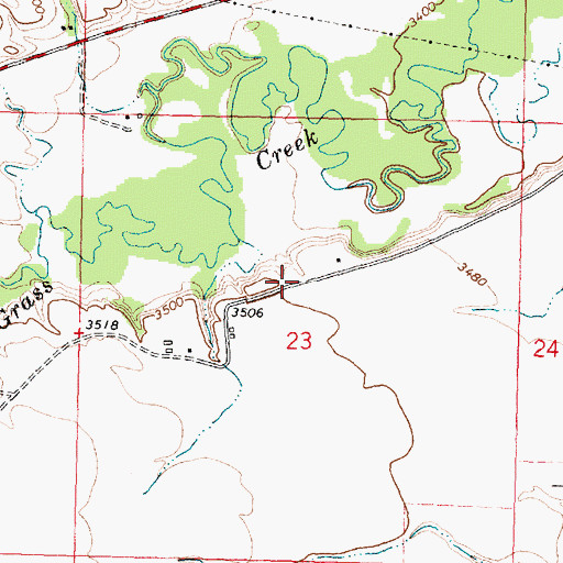 Topographic Map of 06S35E23CDCD01 Well, MT