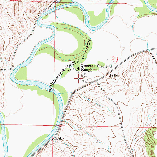 Topographic Map of 06S42E23CABC01 Well, MT