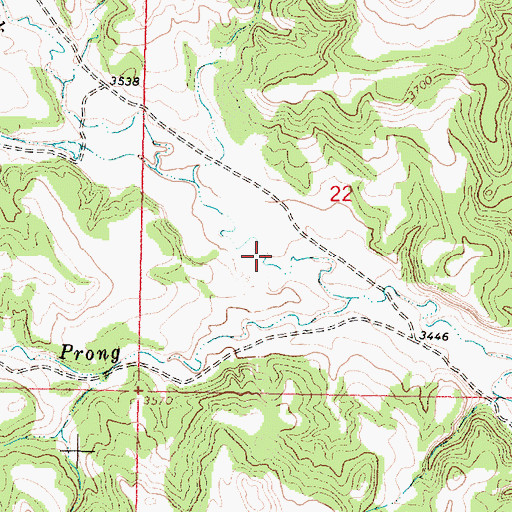 Topographic Map of 06S41E22CACB01 Well, MT