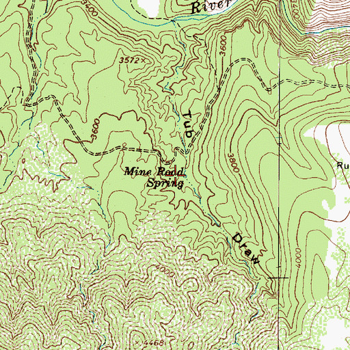 Topographic Map of Mine Road Spring, AZ