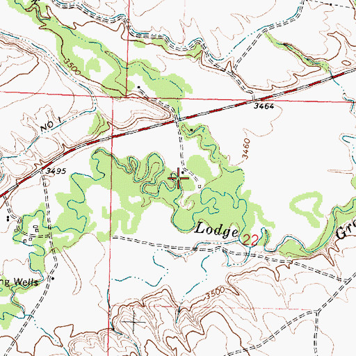 Topographic Map of 06S35E22BDDD01 Well, MT