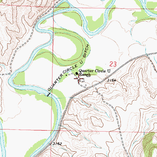 Topographic Map of 06S42E23CAB_01 Well, MT