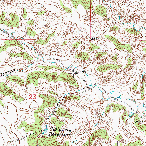 Topographic Map of 06S48E23ADAB01 Well, MT