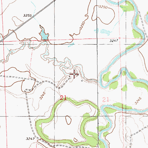 Topographic Map of 06S62E21ACAB01 Well, MT