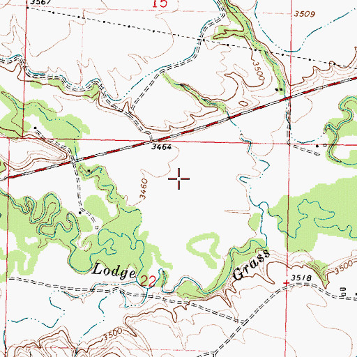 Topographic Map of 06S35E22AB__01 Well, MT