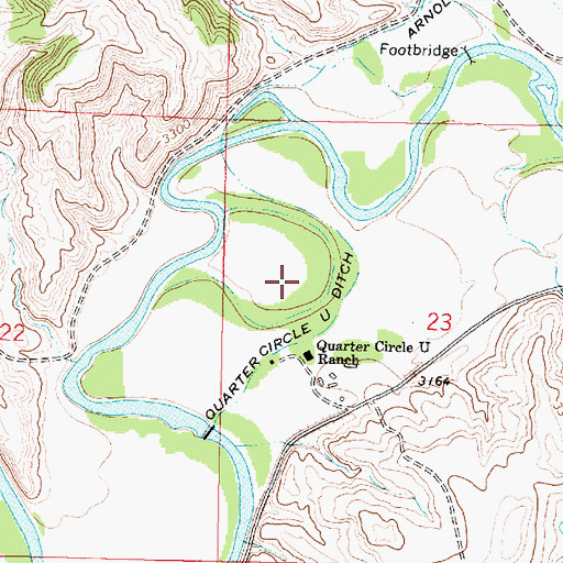 Topographic Map of 06S42E23BCAC01 Well, MT