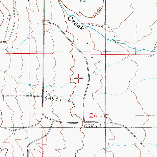 Topographic Map of 06S02W24BACD01 Well, MT