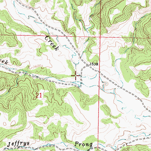 Topographic Map of 06S41E21ADBD01 Well, MT
