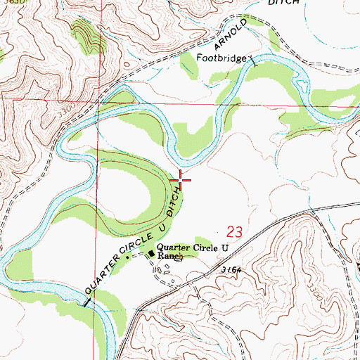 Topographic Map of 06S42E23BDBA01 Well, MT