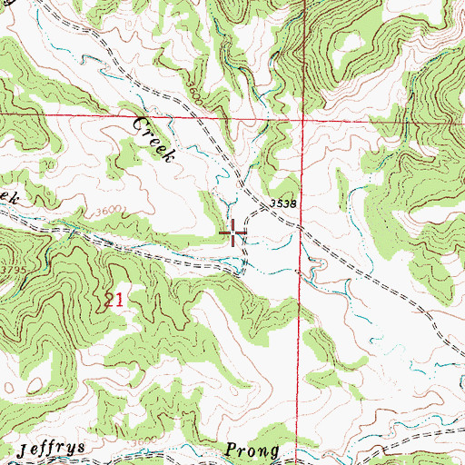 Topographic Map of 06S41E21ADBD02 Well, MT