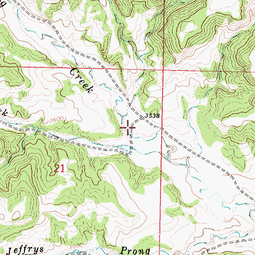 Topographic Map of 06S41E21ADBA01 Well, MT