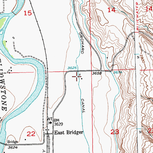 Topographic Map of 06S23E22AAAB01 Well, MT