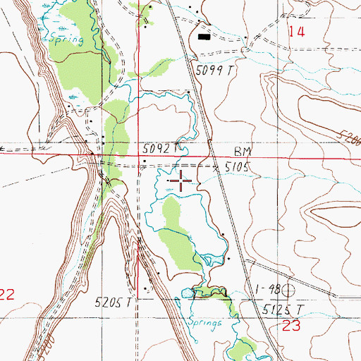 Topographic Map of 06S01W23BBAC01 Well, MT